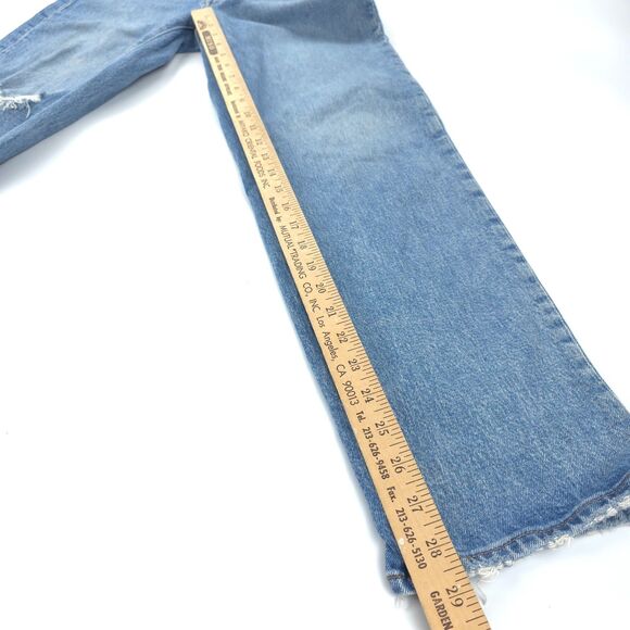 MADEWELL The Perfect Vintage Straight Jean in Kingsbury Wash Knee-Rip 90s Y2K - Picture 5 of 10